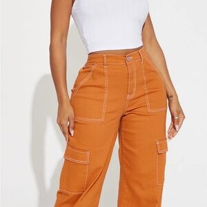 Orange Cargo Pants